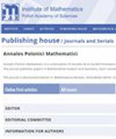 Annales Polonici Mathematici投稿